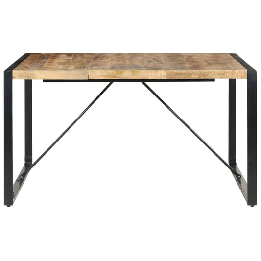 vidaXL Dining Table 140x140x75 cm Rough Mango Wood
