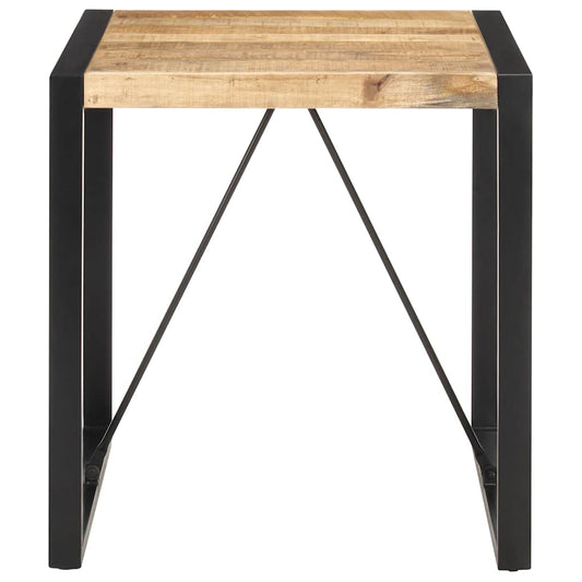 321596 vidaXL Dining Table 70x70x75 cm Solid Rough Mango Wood