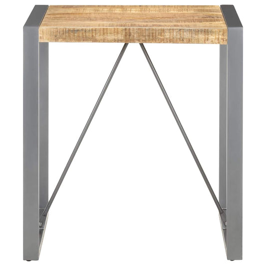 321599 vidaXL Dining Table 70x70x75 cm Solid Rough Mango Wood