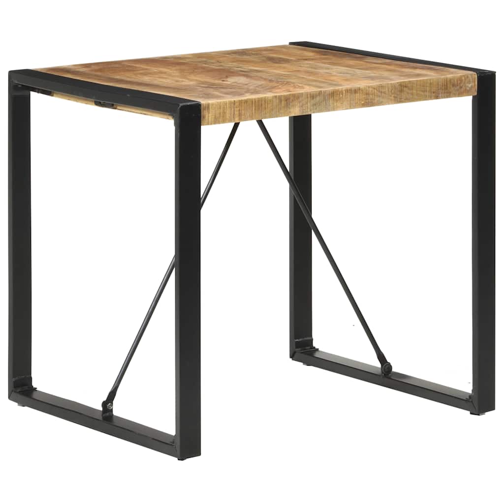 321600 vidaXL Dining Table 80x80x75 cm Rough Mango Wood