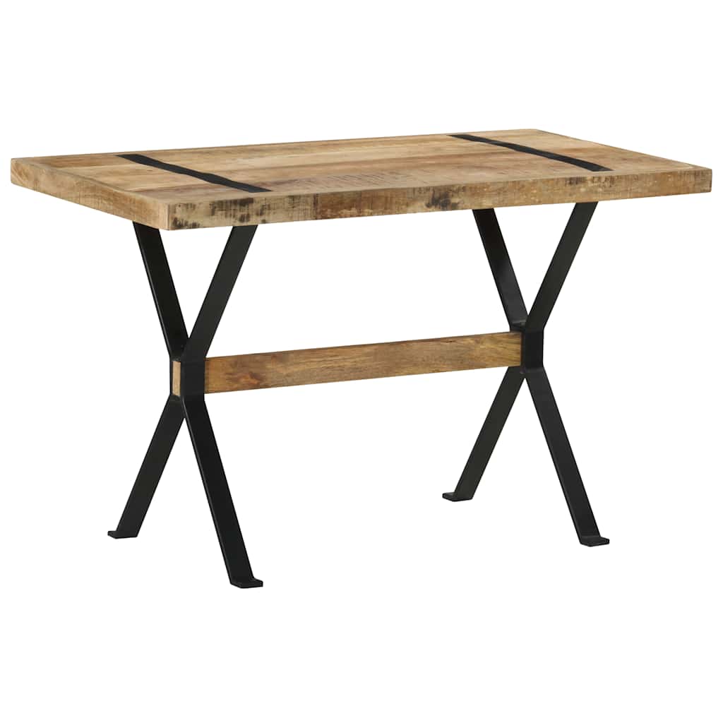 321604 vidaXL Dining Table 120x60x76 cm Rough Mango Wood