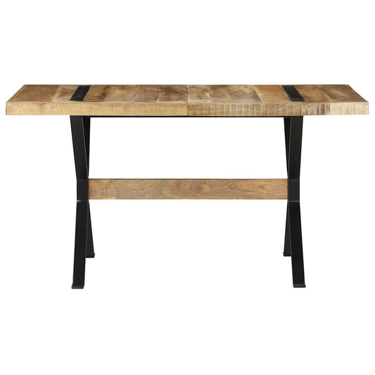 321606 vidaXL Dining Table 140x70x76 cm Rough Mango Wood