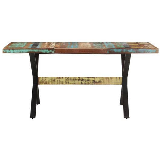 321609 vidaXL Dining Table 160x80x76 cm Solid Reclaimed Wood