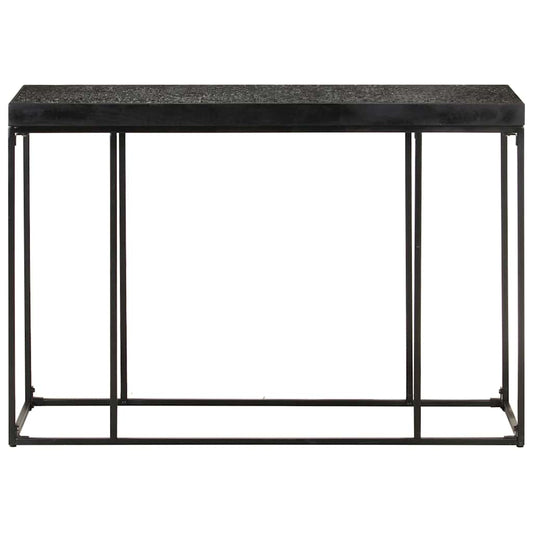 321612 vidaXL Console Table Black 110x35x76 cm Solid Acacia and Mango Wood