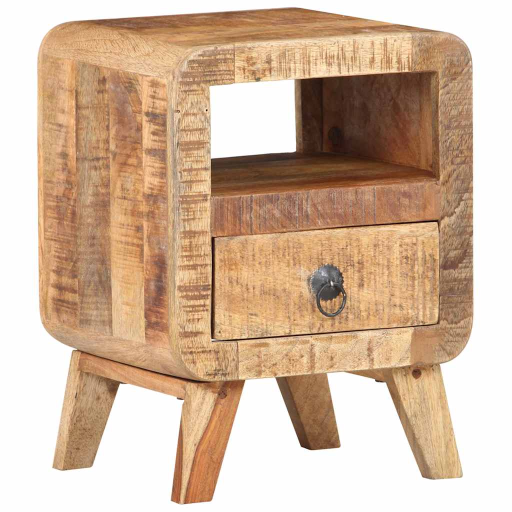 vidaXL Bedside Cabinet | Rough Mango Wood | 30x30x41 cm | Bedside Cabinet