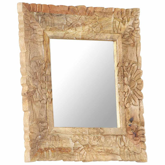 321635 vidaXL Mirror 50x50 cm Solid Mango Wood