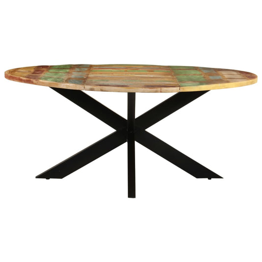 vidaXL Dining Table Round 175x75 cm Solid Reclaimed Wood