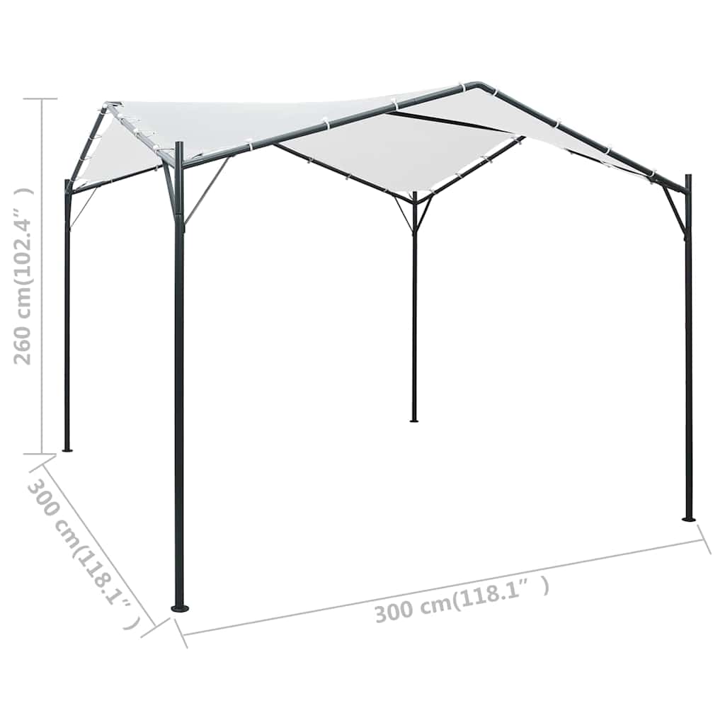 vidaXL Gazebo 3x3x2,6 m White 180 g/m²