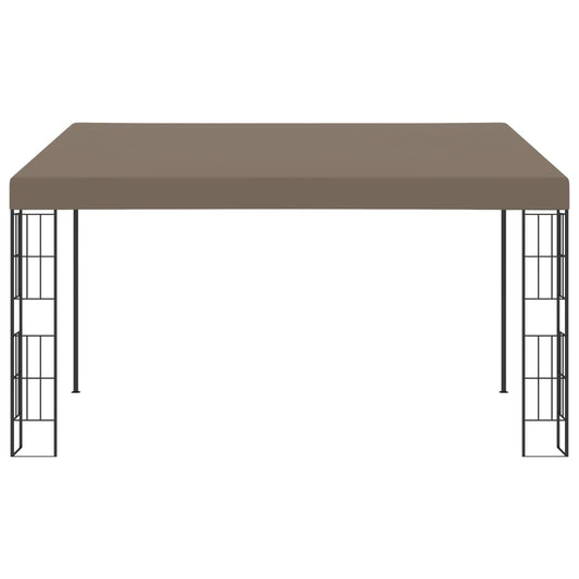 312261 vidaXL Wall-mounted Gazebo 4x3 m Taupe Fabric