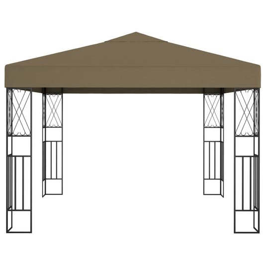 vidaXL Gazebo | Taupe | Polyester fabric and steel | 3x3 metres | Durable