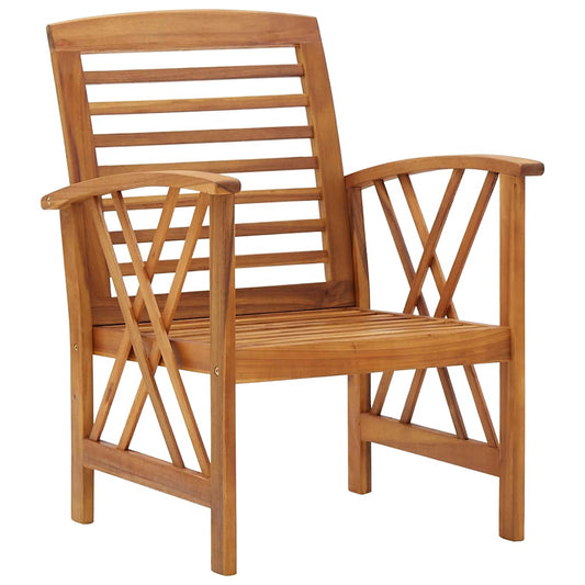 vidaXL Garden Chairs 2 pcs Solid Acacia Wood