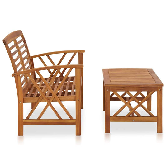 310272 vidaXL 2 Piece Garden Lounge Set Solid Acacia Wood