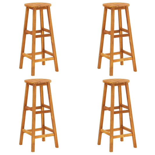 vidaXL Bar Stools 4 pcs Solid Acacia Wood