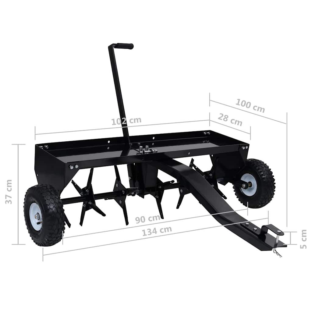 147892 vidaXL Lawn Aerator for Ride-on Mower 102 cm