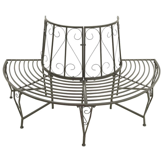 vidaXL Tree benches 1-Seater Ø 160 x 89 cm Steel