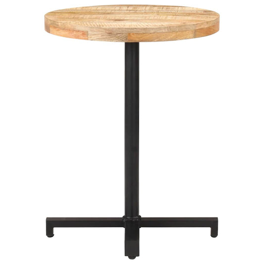 320265 vidaXL Bistro Table Round Ø60x75 cm Rough Mango Wood