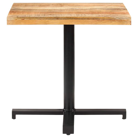 320268 vidaXL Bistro Table Square 80x80x75 cm Rough Mango Wood