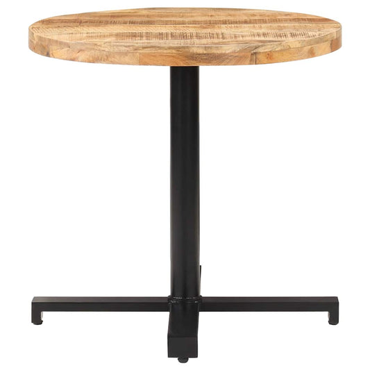 320269 vidaXL Bistro Table Round Ø80x75 cm Rough Mango Wood