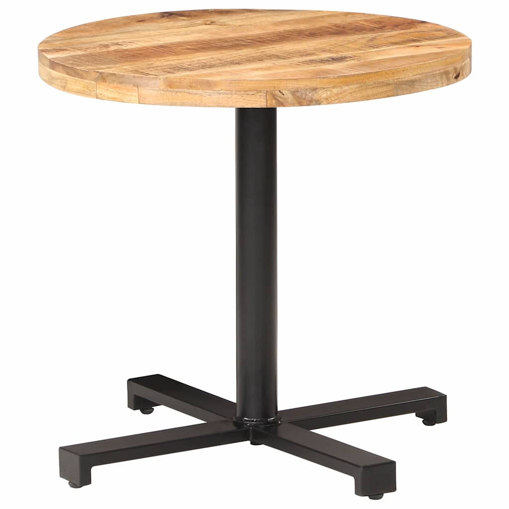 320269 vidaXL Bistro Table Round Ø80x75 cm Rough Mango Wood