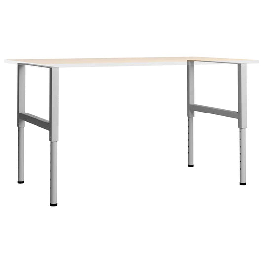 147934 vidaXL Adjustable Work Bench Frames 2 pcs Metal 85x(69-95,5) cm Grey