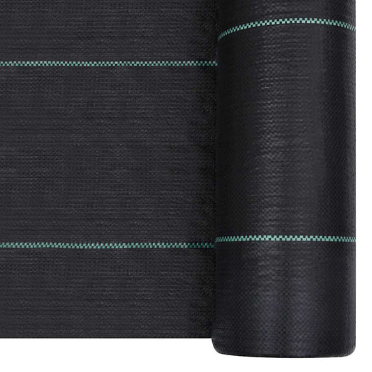 313062 vidaXL Weed & Root Control Mat Black 1x100 m PP