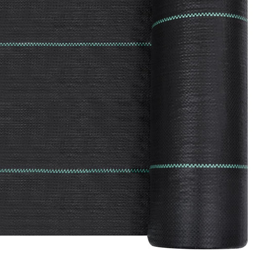 vidaXL Weed & Root Control Mat Black 2x50 m PP