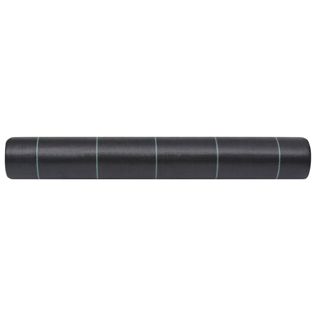 vidaXL Weed & Root Control Mat Black 2x50 m PP