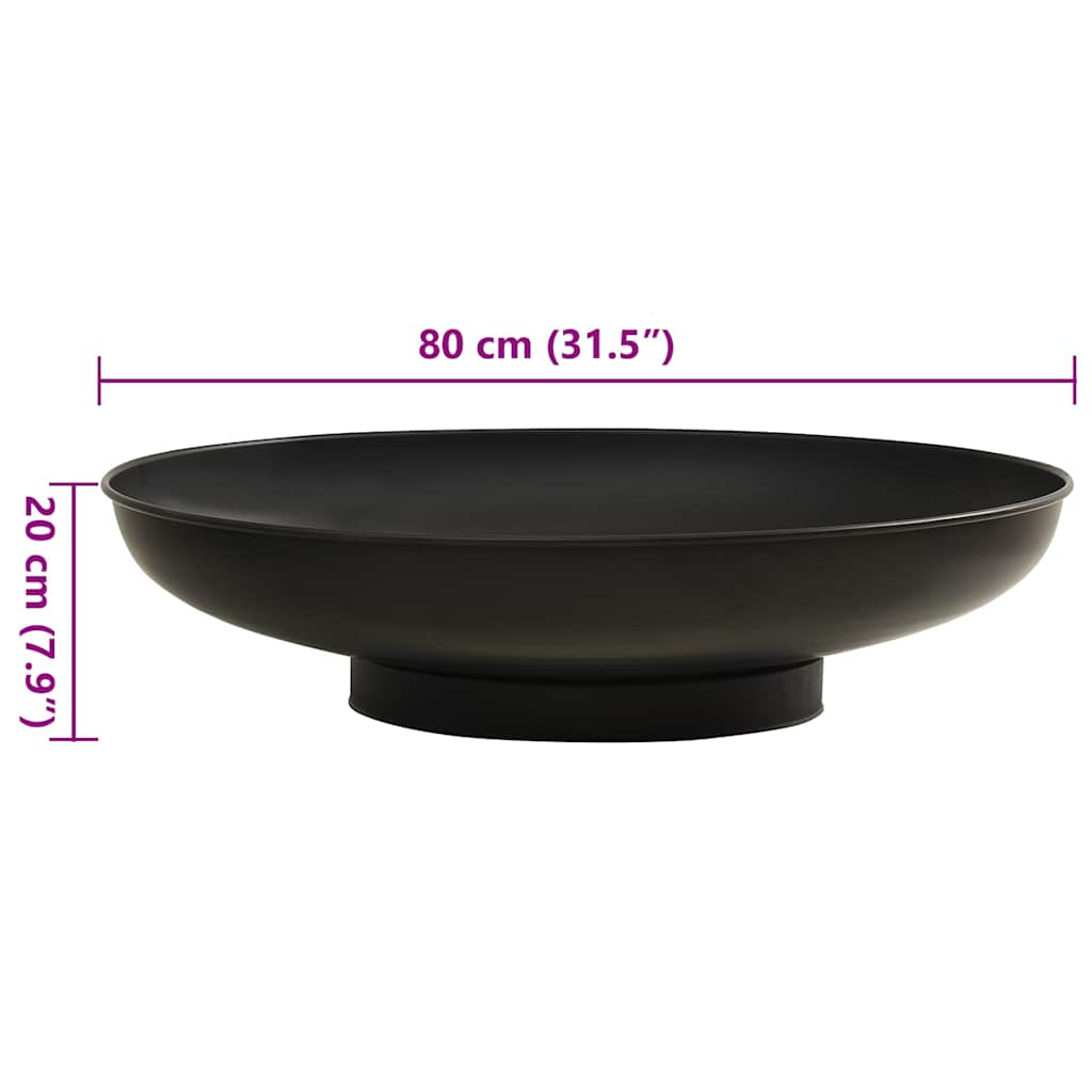 vidaXL Fire Pit 80 cm Steel
