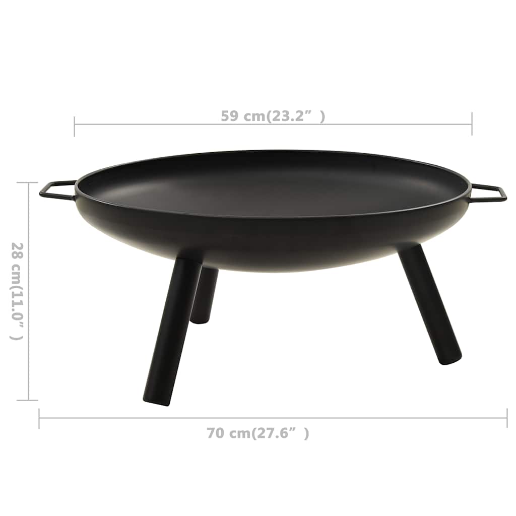 vidaXL Fire Pit 70x59x28 cm Steel