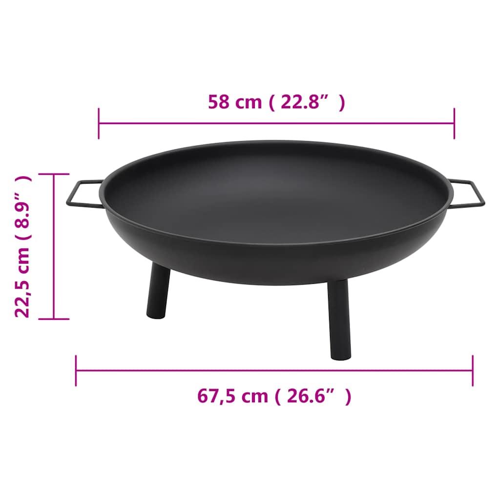 vidaXL Fire Pit 67,5x58x22,5 cm Steel