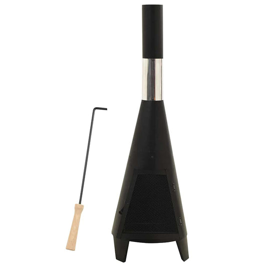 313355 vidaXL Garden Stove with Poker 38x38x122 cm Steel