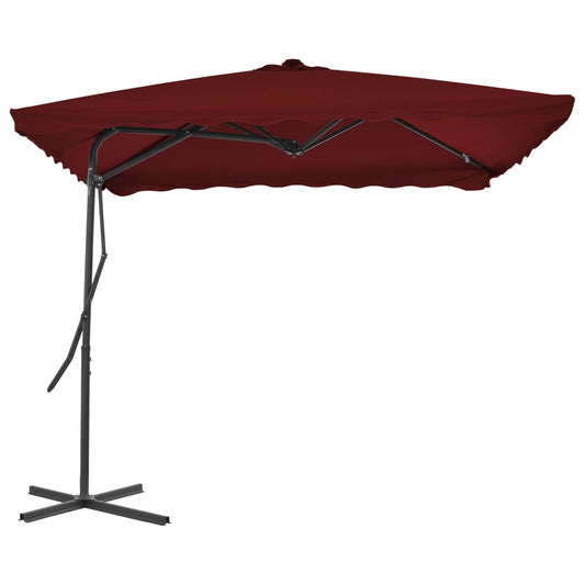 vidaXL Garden Parasol | Bordeaux Red | Fabric, Powder-coated steel | 250x250 cm