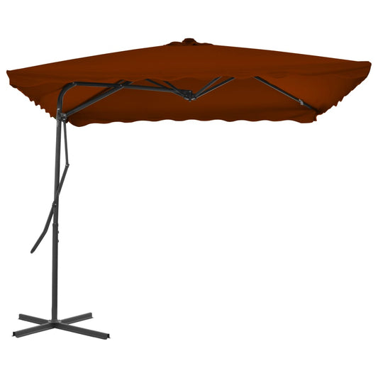 vidaXL Garden Parasol | Terracotta | Polyester | 250x250 cm | Rotatable