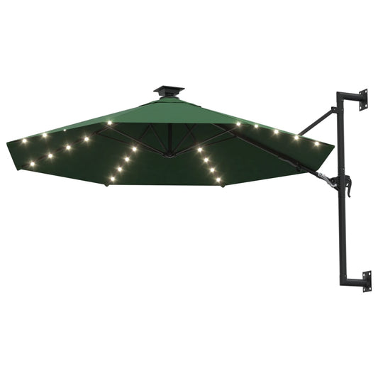 vidaXL Garden Parasol | Green | Polyester | Large | Tiltable | Garden Parasol