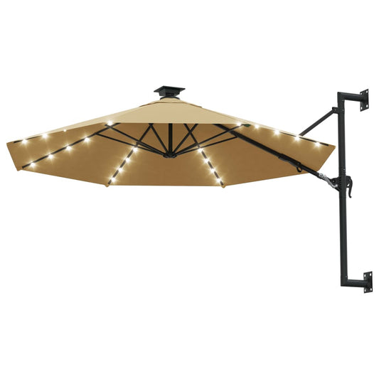 vidaXL Garden Parasol | Taupe | Polyester | Large | Adjustable Armrests