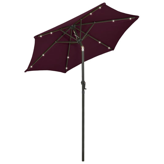 vidaXL Garden Parasol | Bordeaux red and dark grey