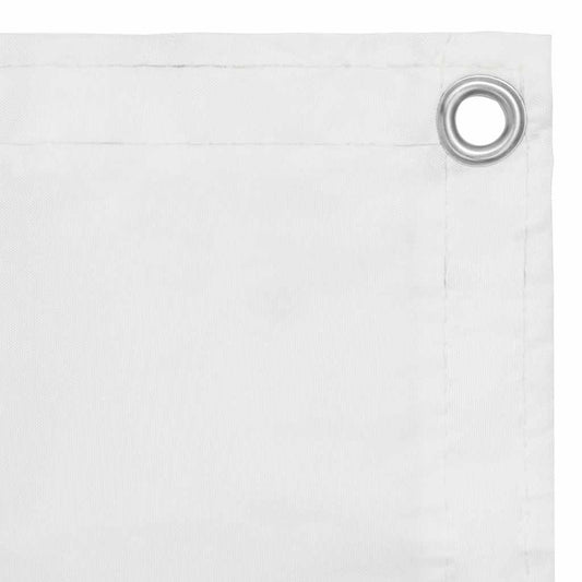 134894 vidaXL Balcony Screen White 90x500 cm Oxford Fabric