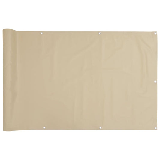 vidaXL Balcony Screen Beige 90x300 cm Oxford Fabric