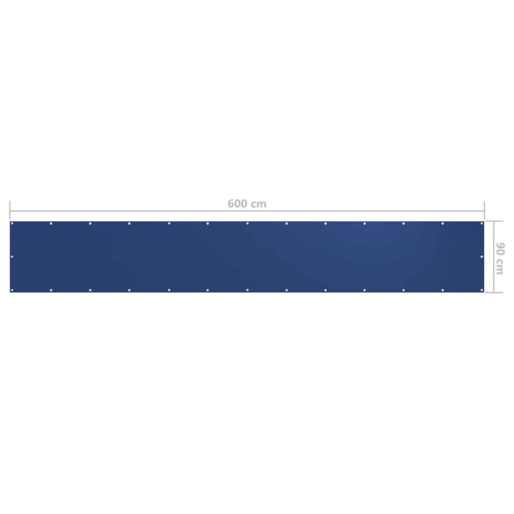 vidaXL Balcony Screen Blue 90x600 cm Oxford Fabric