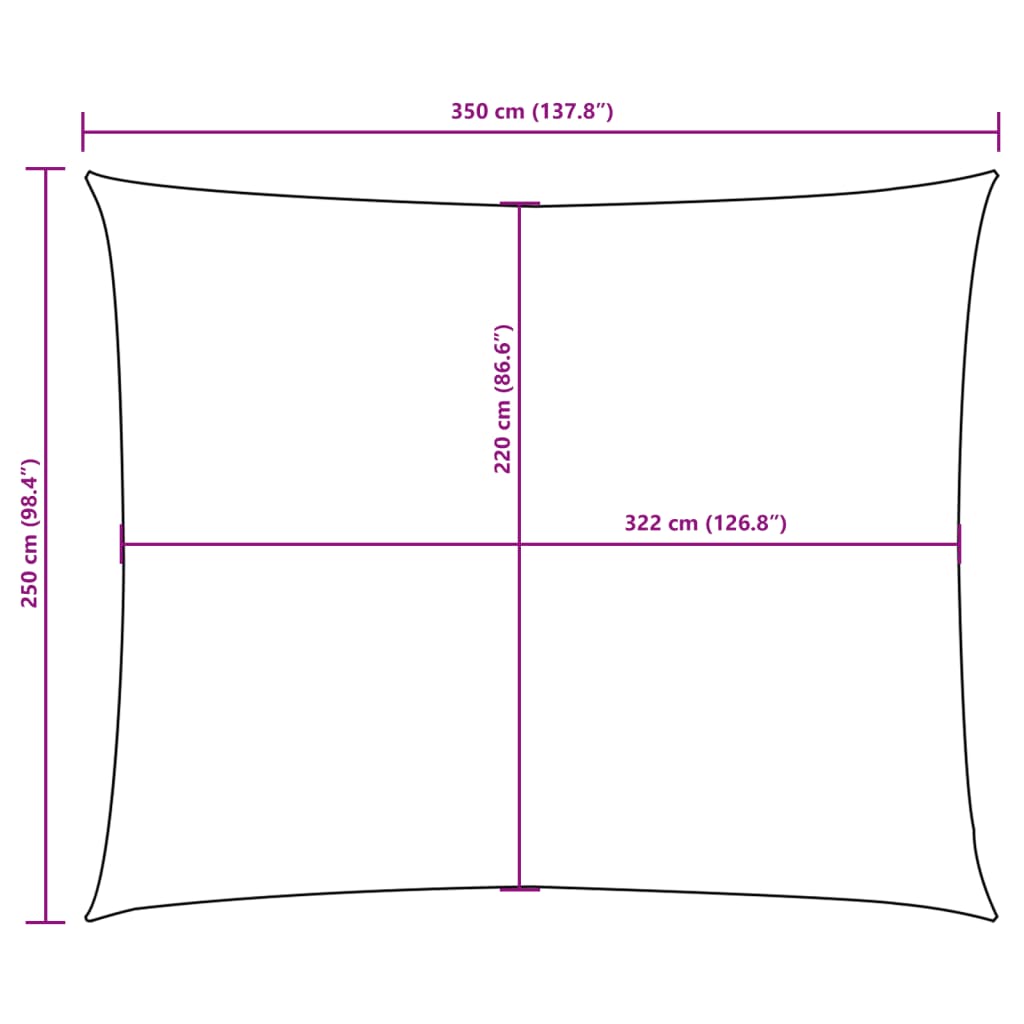 vidaXL Sunshade Sail Oxford Fabric Rectangular 2.5x3.5 m Anthracite
