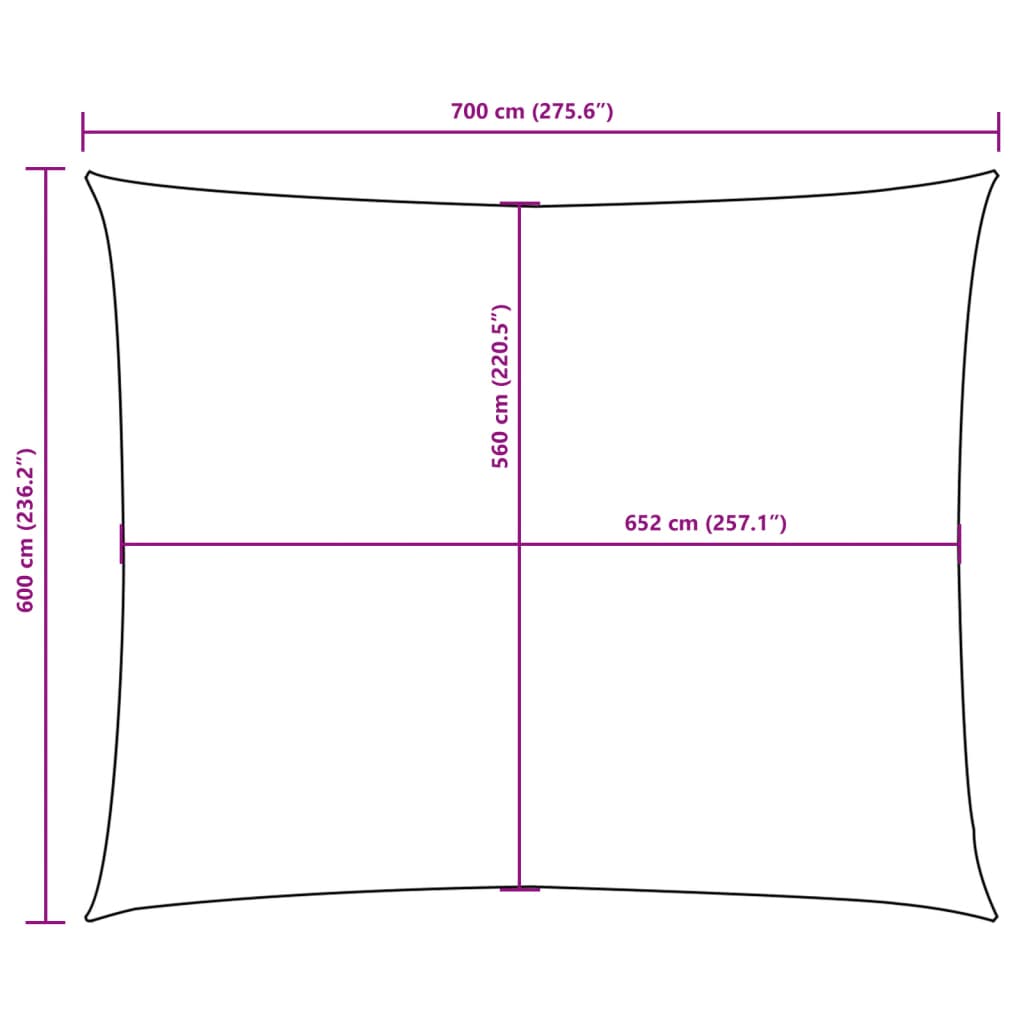 vidaXL Sunshade Sail Oxford Fabric Rectangular 6x7 m Anthracite