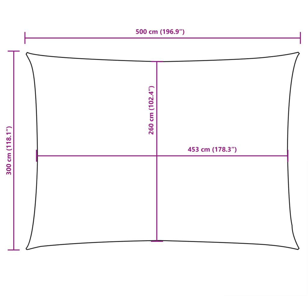 vidaXL Sunshade Sail Oxford Fabric Rectangular 3x5 m Beige