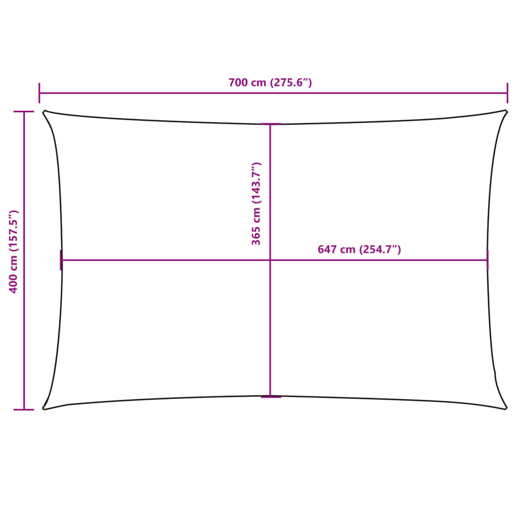 vidaXL Sunshade Sail Oxford Fabric Rectangular 4x7 m Beige
