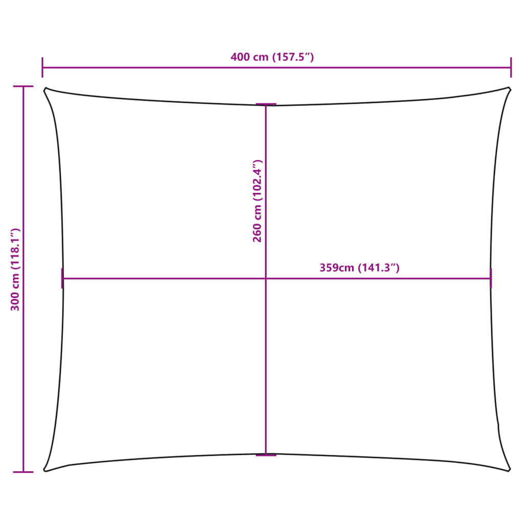 vidaXL Sunshade Sail Oxford Fabric Rectangular 3x4 m White