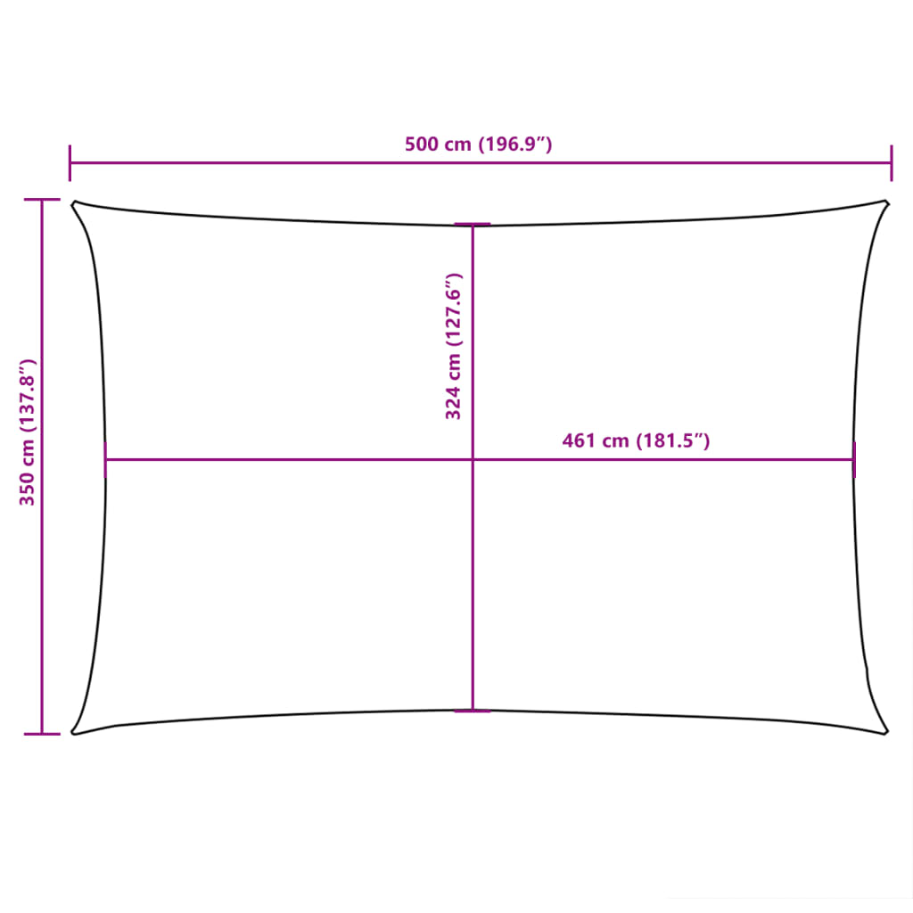 vidaXL Sunshade Sail Oxford Fabric Rectangular 3.5x5 m White