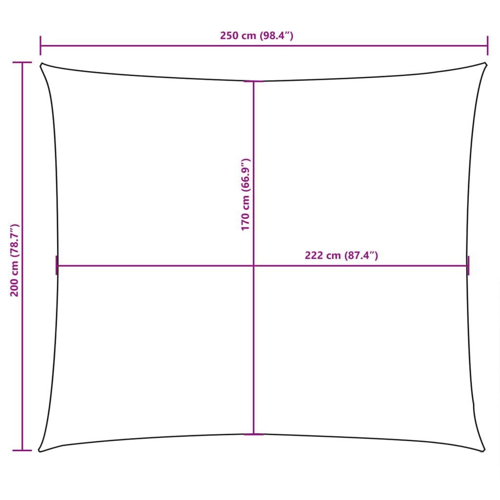 vidaXL Sunshade Sail Oxford Fabric Rectangular 2x2.5 m Terracotta