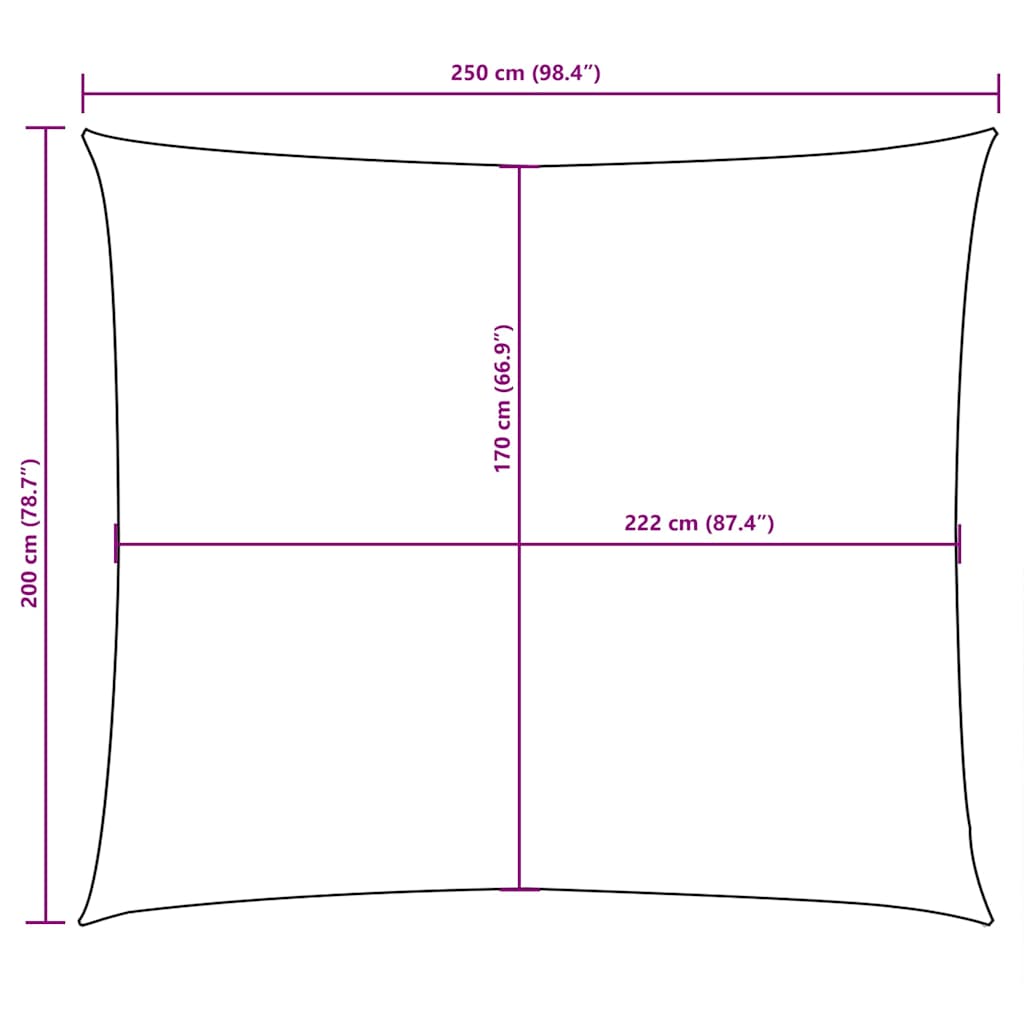 vidaXL Sunshade Sail Oxford Fabric Rectangular 2x2.5 m Terracotta