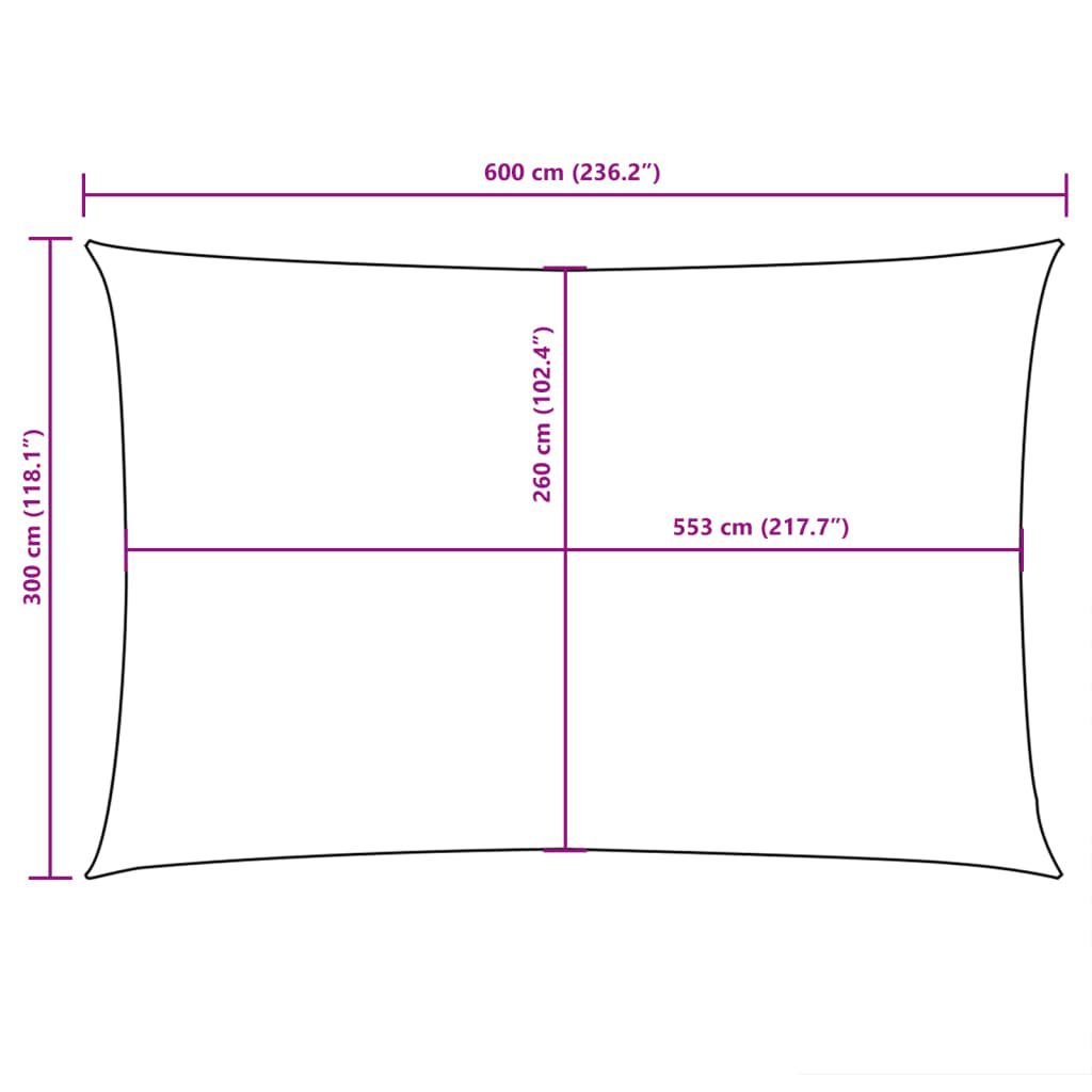 vidaXL Sunshade Sail Oxford Fabric Rectangular 3x6 m Terracotta