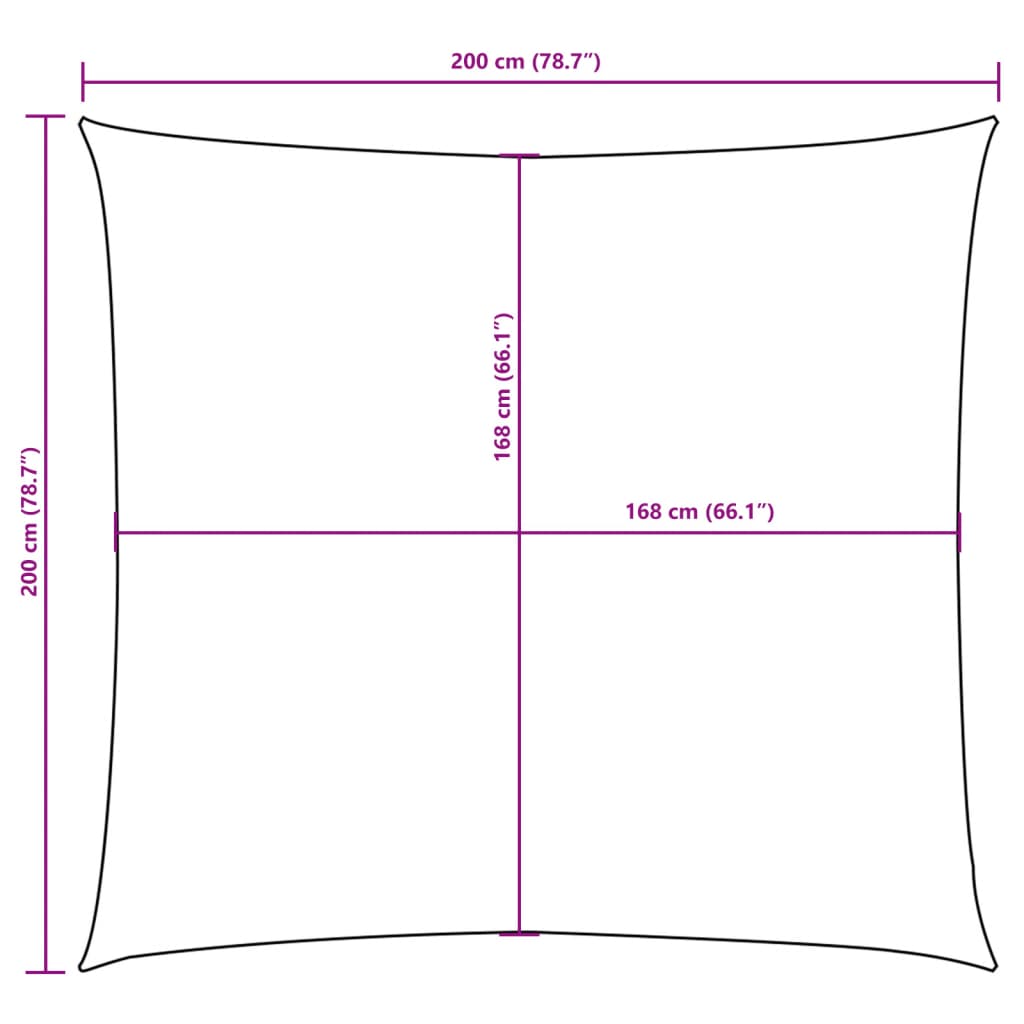 vidaXL Sunshade Sail Oxford Fabric Square 2x2 m Taupe