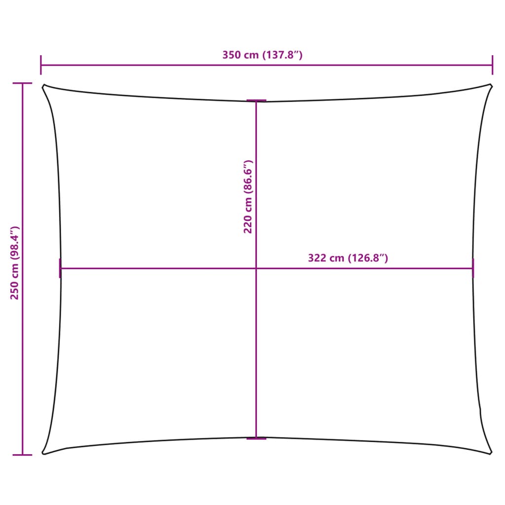 vidaXL Sunshade Sail Oxford Fabric Rectangular 2.5x3.5 m Taupe